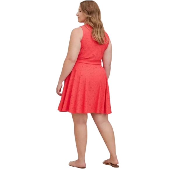 TORRID NEW Plus Size Tank & Skater Skirt Set Knit Eyelet Plus Size 2X - Picture 9 of 13